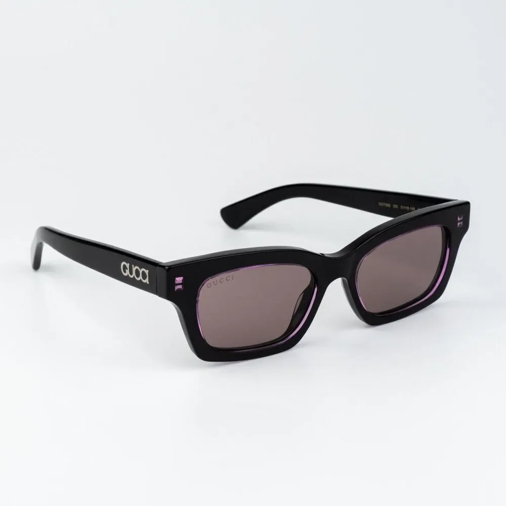 Gucci Women Sunglasses Black Violet Cat Eye GG1790S 003 NEW AUTHENTIC